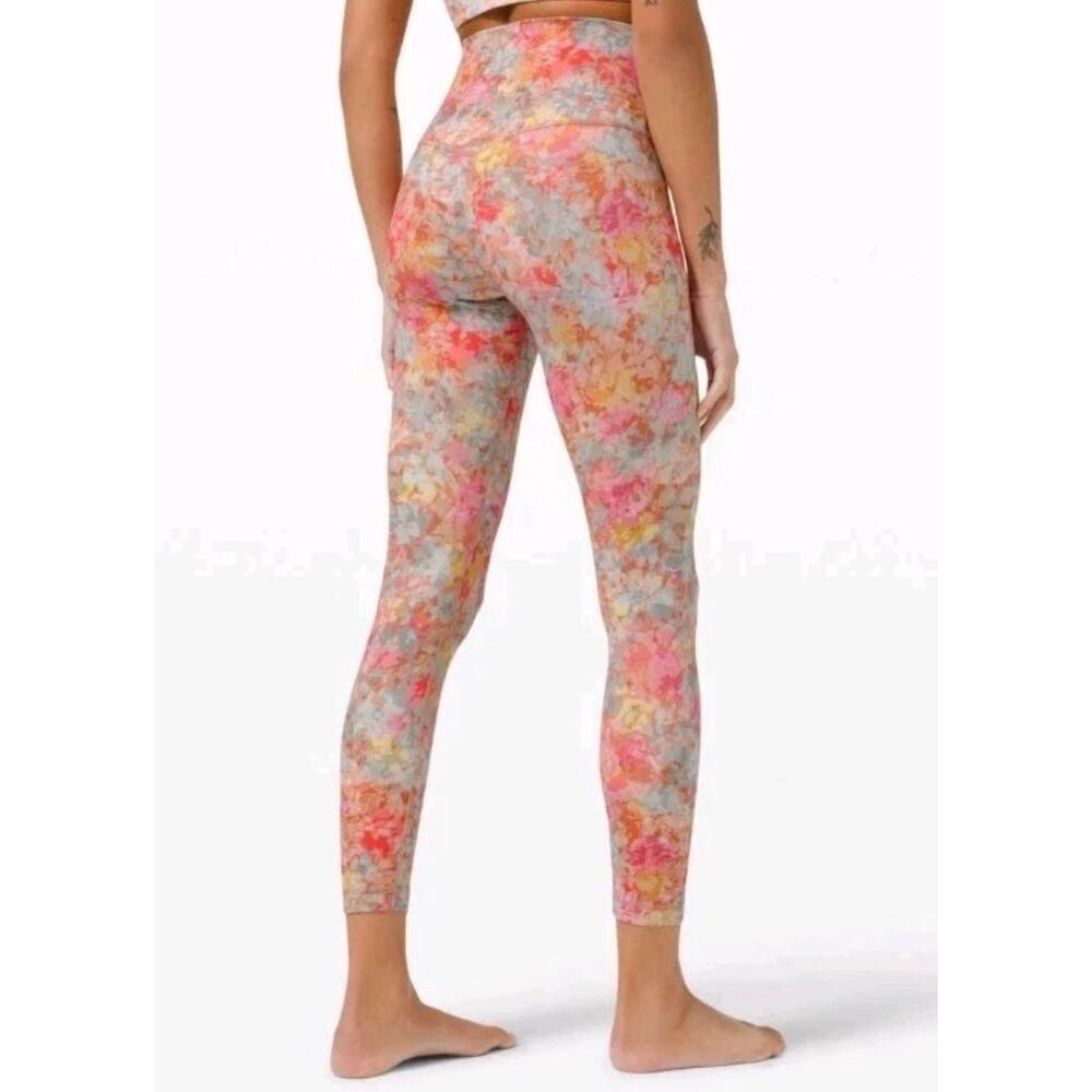 Lululemon Align Highrise Pant 25" Inflorescence Floral Leggings Yoga Nulu Size 4